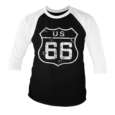 Läs mer om Route 66 - Bullets Baseball 3/4 Sleeve Tee, Long Sleeve T-Shirt