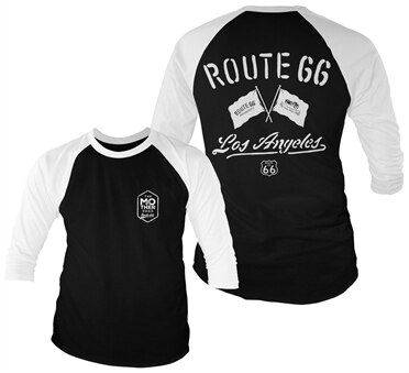 Läs mer om Route 66 Los Angeles Baseball 3/4 Sleeve Tee, Long Sleeve T-Shirt