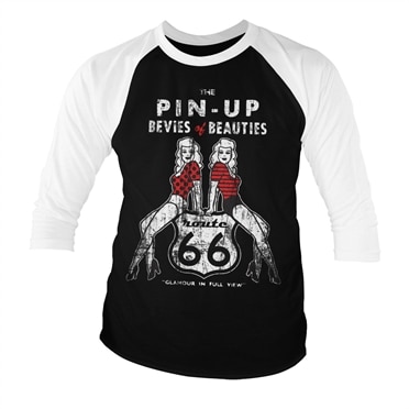 Läs mer om Route 66 Pin-Ups Baseball 3/4 Sleeve Tee, Long Sleeve T-Shirt