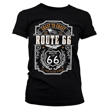 Route 66 - Coast To Coast Girly Tee, Girly Tee