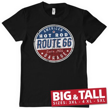 Läs mer om Route 66 - Hot Rod Garage Big & Tall T-Shirt, T-Shirt