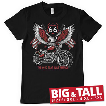 Läs mer om Route 66 - American Eagle Bike Big & Tall T-Shirt, T-Shirt