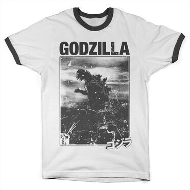 Läs mer om Godzilla Vintage Ringer Tee, T-Shirt