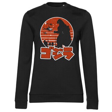 Läs mer om Godzilla Japanese Logo Girly Sweatshirt, Sweatshirt