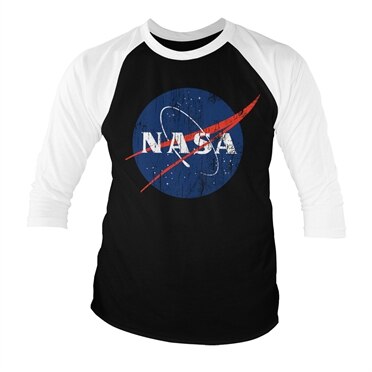 Läs mer om NASA Washed Insignia Baseball 3/4 Sleeve Tee, Long Sleeve T-Shirt