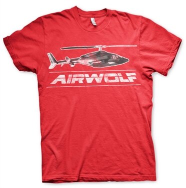 Airwolf Chopper Distressed T-Shirt, Basic Tee