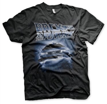 Läs mer om Back To The Future - Flying Delorean T-Shirt, T-Shirt