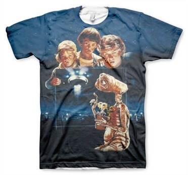 E.T. Extra Terrestrial Allover T-Shirt, Modern Fit Polyester Tee