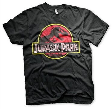 Jurassic Park Distressed Logo T-Shirt, Basic Tee