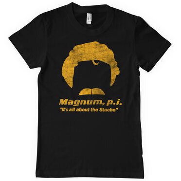 Läs mer om Magnum P.I. - Stache T-Shirt, T-Shirt