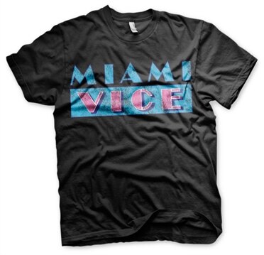Miami Vice Distressed Logo T-Shirt, Basic Tee