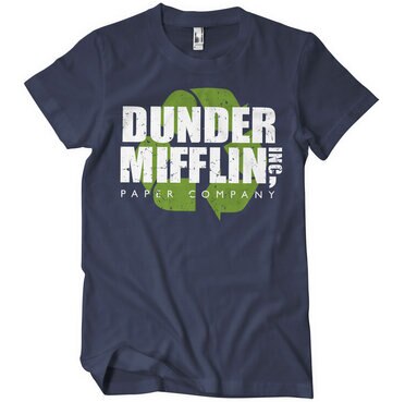 Läs mer om Dunder Mifflin Recycle Logo T-Shirt, T-Shirt
