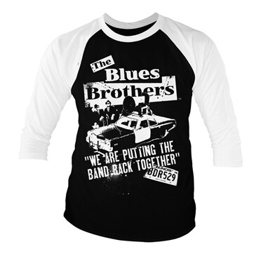 Läs mer om Blues Brothers - Band Back Together Baseball 3/4 Sleeve Tee, Long Sleeve T-Shirt