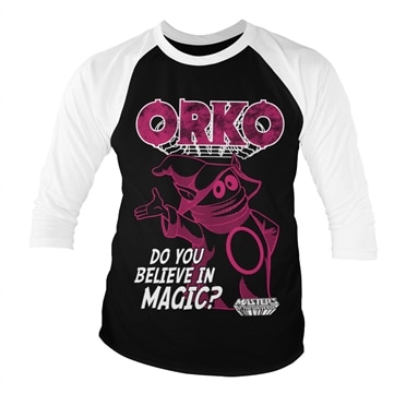 Orko - Do You Believe In Magic Baseball 3/4 Sleeve Tee, Baseball 3/4 Sleeve Tee