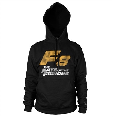 F8 Distressed Logo Hoodie, Hooded Pullover