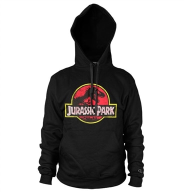 Jurassic Park Distressed Logo Hoodie, Hooded Pullover