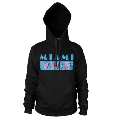 Miami Vice Distressed Hoodie, Hooded Pullover