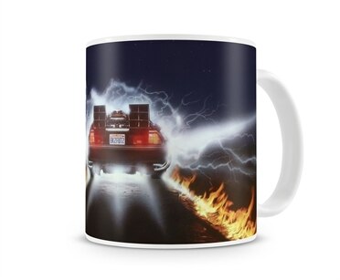 Läs mer om Delorean Fire Tracks Coffee Mug, Accessories