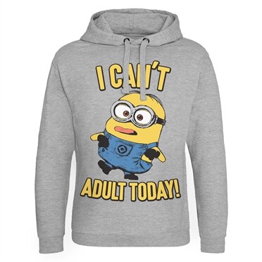 Läs mer om Minions - I Cant Adult Today Epic Hoodie, Hoodie