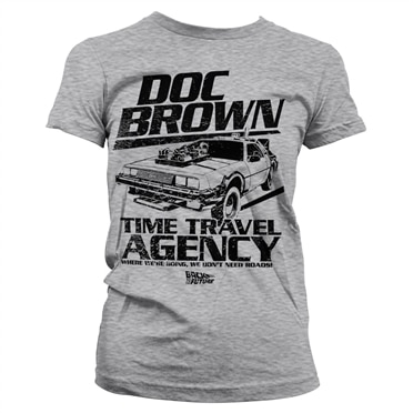 Doc Brown Time Travel Agency Girly Tee, Girly Tee