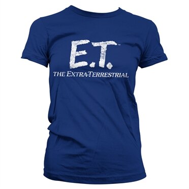E.T. Extra-Terrestrial Distressed Logo Girly Tee, Girly Tee