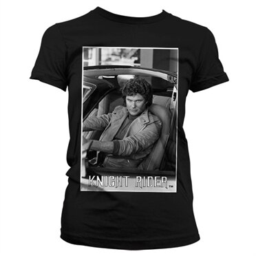 Hasselhoff In Knight Rider Girly Tee, Girly T-Shirt