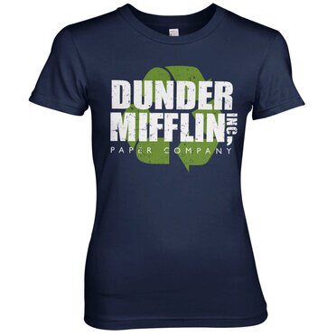 Läs mer om Dunder Mifflin Recycle Logo Girly Tee, T-Shirt