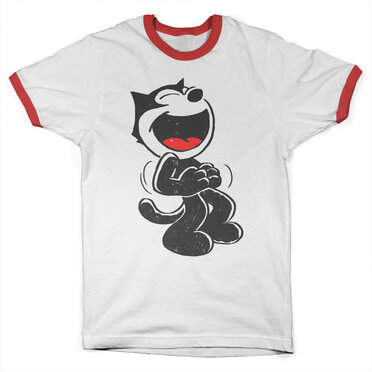 Läs mer om Hand Drawn Felix The Cat Ringer Tee, T-Shirt