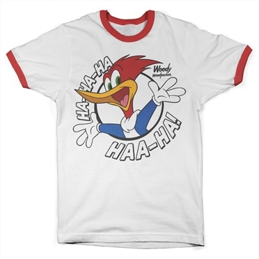Läs mer om Woody Woodpecker HAHAHA Ringer Tee, T-Shirt