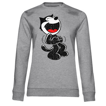 Läs mer om Hand Drawn Felix The Cat Girly Sweatshirt, Sweatshirt