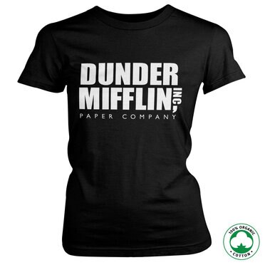 Läs mer om Dunder Mifflin Inc. Logo Organic Girly Tee, T-Shirt