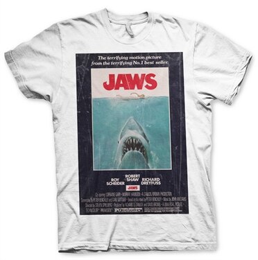 Läs mer om Jaws Vintage Original Poster T-Shirt, T-Shirt