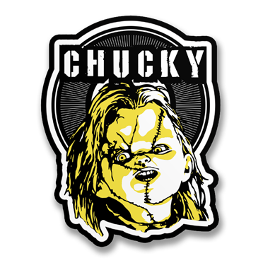 Läs mer om Cracked Chucky Sticker, Accessories