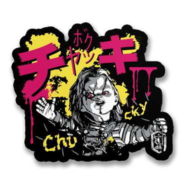 Läs mer om Chucky Graffiti Sticker, Accessories