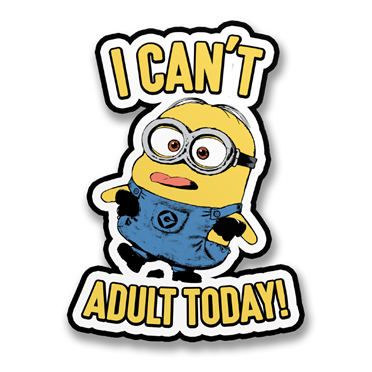 Läs mer om I Cant Adult Today Sticker, Accessories