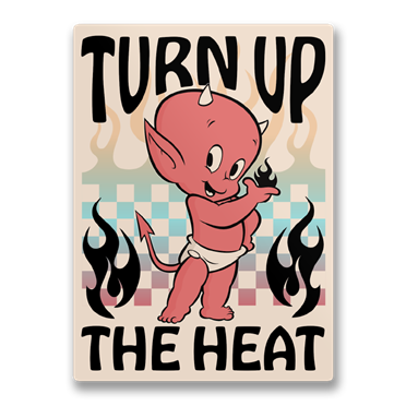 Läs mer om Turn Up The Heat Sticker, Accessories