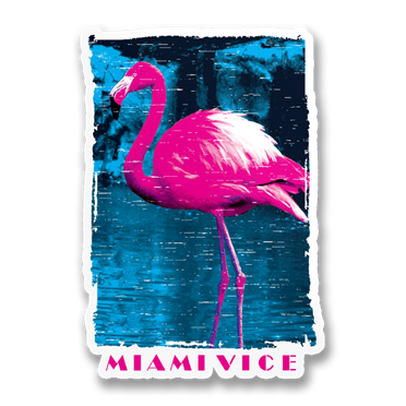 Läs mer om Miami Vice Flamingo Sticker, Accessories