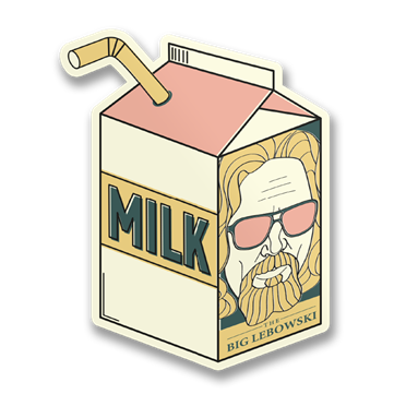 Läs mer om The Dude Milk Package Sticker, Accessories