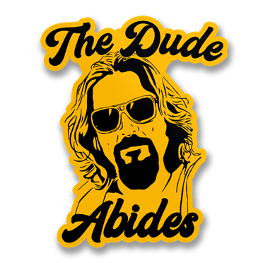 Läs mer om The Dude Abides Sticker, Accessories