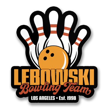 Läs mer om The Big Lebowski Bowling Team Sticker, Accessories