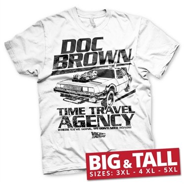 Doc Brown Time Travel Agency Big & Tall T-Shirt, Big & Tall T-Shirt