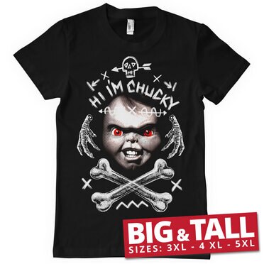 Läs mer om Hi Im Chucky Big & Tall T-Shirt, T-Shirt