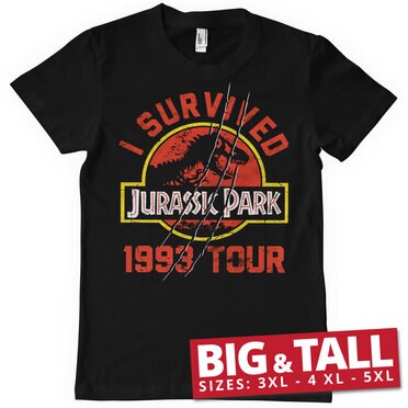 Läs mer om Jurassic Park 1993 Tour Big & Tall T-Shirt, T-Shirt