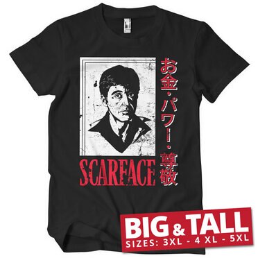 Läs mer om Scarface - Japanese Big & Tall T-Shirt, T-Shirt