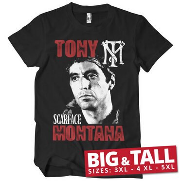 Läs mer om Tony Montana Big & Tall T-Shirt, T-Shirt