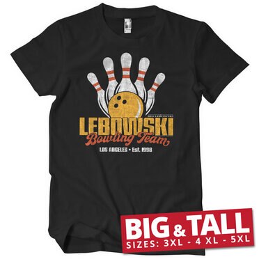 Läs mer om Lebowski Bowling Team Big & Tall T-Shirt, T-Shirt