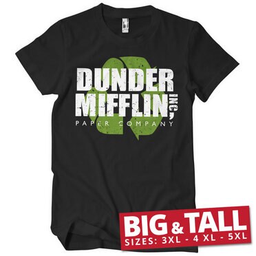 Läs mer om Dunder Mifflin Recycle Logo Big & Tall T-Shirt, T-Shirt