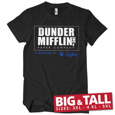Läs mer om Dunder Mifflin - Division of Sabre Big & Tall T-Shirt, T-Shirt