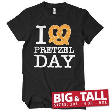 Läs mer om I Love Pretzel Day Big & Tall T-Shirt, T-Shirt