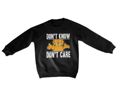 Läs mer om Garfield Dont Know - Dont Care Kids Sweatshirt, Sweatshirt